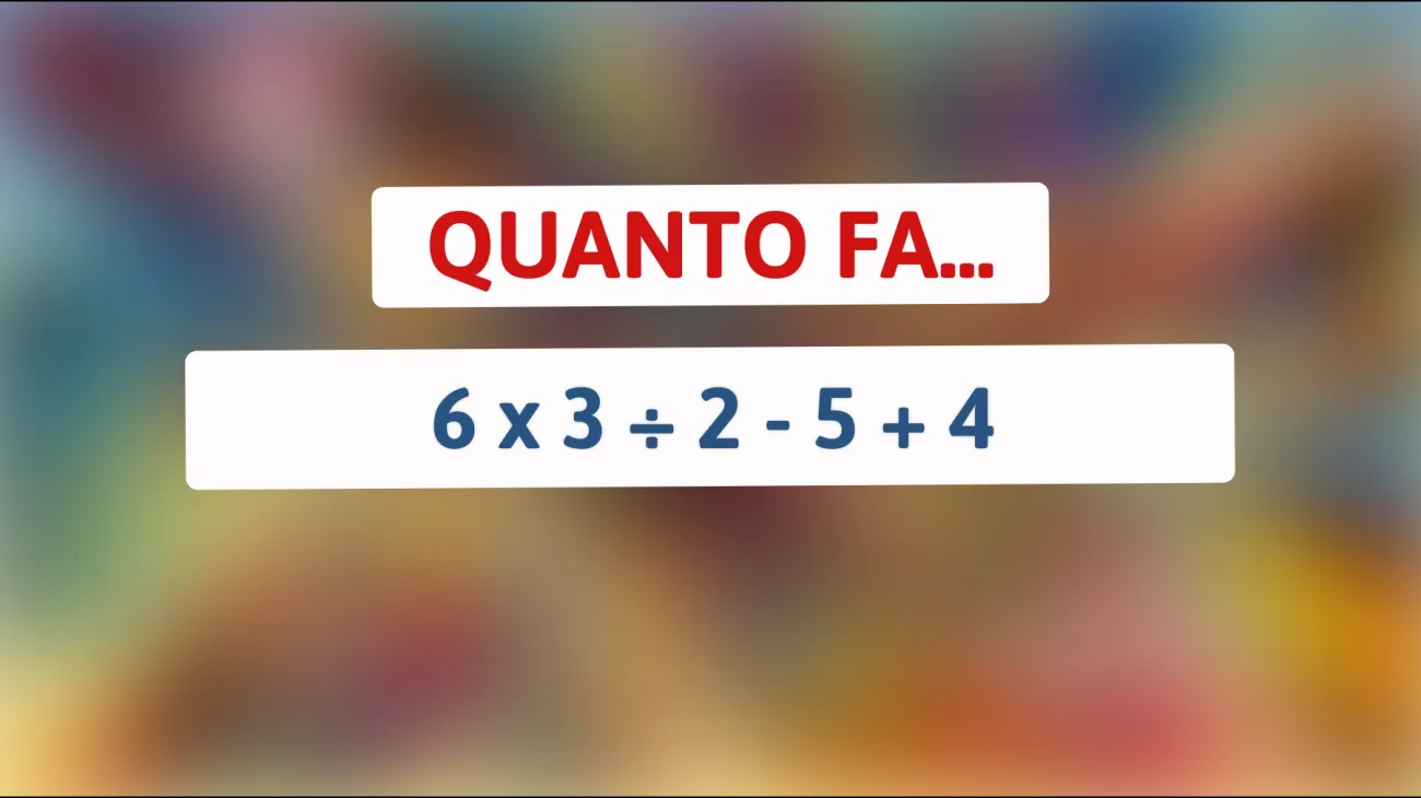 Sfida la tua mente: Riesci a risolvere questo enigma matematico che solo il 1% delle persone capisce?"